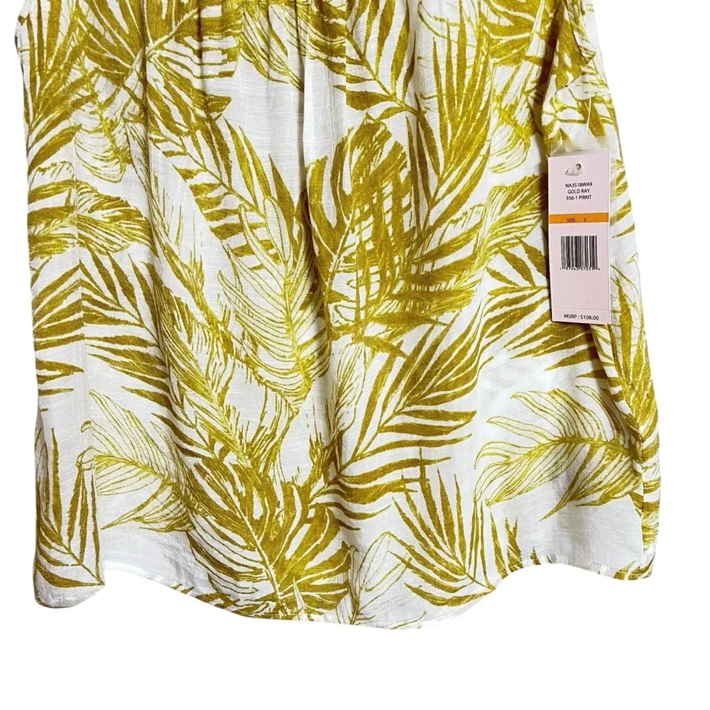 Nanette Lapore Top‎ Sleeveless Palm Tropical Print Blouse